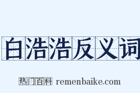 白浩浩反义词是什么意思的图片